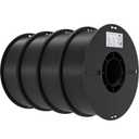 Creality 3D Printer Filament 1.75mm 4KG, PLA Filament Bulk +/- 0.02mm, 4 Pack 1kg Spool(2.2lbs) 3D Printing Filament Fits for Most FDM 3D Printers,4 Black