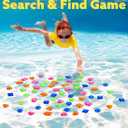 JOYIN 4-in-1 Diving Pool Toys,Underwater Seek and Find Gems Game Set Waterproof,Swiming Pool Toys for Kids with Mesh Bag, Water Gifts for Summer Swim Dive Search Treasure Match Games, Compact