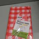 Pureegg Plastic Table Runners Disposable, 14 x 108 Inch, Wedding Party, Decorative Table Runner, Rectangle, Light, Pastel Plastic Cover, Leakproof & Sturdy, Red and White Checkered