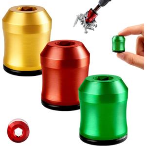3PCS Upgrade Screwdriver Head Magnetic Ring, Strong Magnetic Screw Holder Ring for Power Bits & Hex Screwdrivers, Removable Household Tool Metal Screw for Power Tools, Mechanics & Carpenters (Mix)