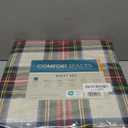 Comfort Spaces Cotton Flannel Sheets Twin Size, Ultra Soft Flannel Sheet Set with 12" Elastic Pocket Fits up to 14" Mattress, Plain Print Warm Flannel Bedding, Scottish Plaid Red 3 Piece