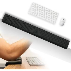Extra Long Desk Arm Rest 28 Inch | Full Arm Memory Foam Support for Wrist Elbow & Forearm | No Slip Desk Edge Pad for Typing Work & Gaming | ArmCloud