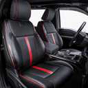 Leather Seat Covers Custom Fit for 2021-2025 F150 XL XLT STX Super Crew Cab - Custom Fit for 2023-2025 F250 F350 F450 XL XLT Crew Cab - Fully Covered, NOT for 40/20/40 Bench Front Seat
