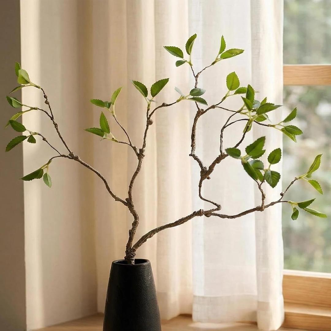 28 inch Bendable Artificial Greenery Stems Faux Plants Indoor for Vase Filler Table Centerpieces Decor for Home Christmas Halloween Easter Centerpieces for Tables(VASE NOT Included)
