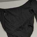 SweatyRocks Women's One Shoulder High Cut Long Sleeve Skinny Bodysuit Leotard Tops Black Small