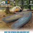 Kayak Cover 600D, Waterproof Full Coverage Canoe Cover with Zipper, Kayak Covers for Outdoor Storage, Heavy-Duty UV Protection and Tear & Dust Resistant for 13 ft Fishing Boats & Paddle Boards