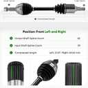 Pair (2) Front CV Axle Shaft Assembly Fit for Nissan Maxima V6 3.5L 2009 2010 2011 2012 2013 2014 (for S SV Model Only), Driver and Passenger Side