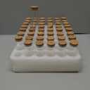 Frcctre 48 Pack 50ml Glass Test Tubes with Cork Stoppers, 30x100mm Clear Round Bottom Glass Test Tubes for Bath Salt Candy Storage Science Lab Party Plant Propagation Container
