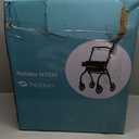 Helavo Lightweight Foldable Narrow Walker for Small Spaces – 23.6" Wide, Indoor Walker for Seniors with Tray, Adjustable Height, 8" Wheels, Easy Braking, Ideal for Tight Spaces