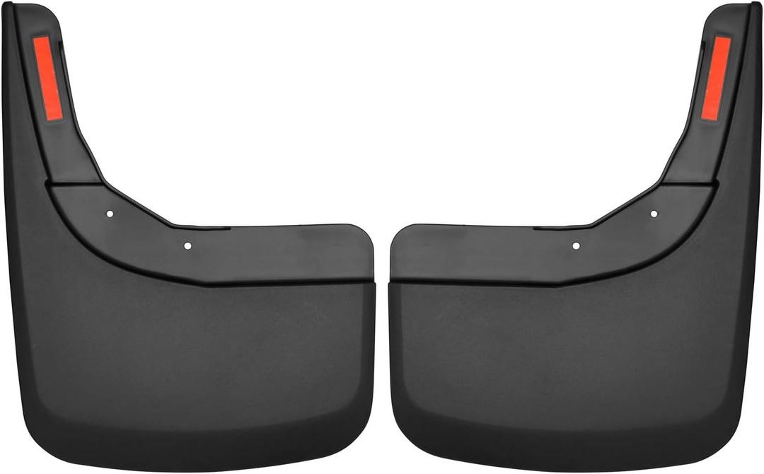 Husky Liners Custom Mud Guards | Fits 2019-2026 Chevrolet Silverado 1500 (Excludes ZR2, LT Trail Boss, Custom Trail Boss) | Rear Set, 2-pc Black - 59261