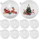 10pcs Clear Christmas Ornaments Balls: Plastic Fillable Balls 8cm DIY Craft for Christmas, Birthday, Wedding, Party and Home Decoration