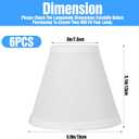 Chandelier Shades Set Of 6, Clip On Lamp Shade For Candelabra Bulbs, 5.9" X 5.1" X 3" White Natural Linen Mini Barrel Replacement Shades