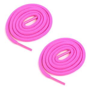 BCB Wear Round Shoelaces 3/16" Thick Solid Colors for All Shoe Types Several Lengths (Hot Pink-27)