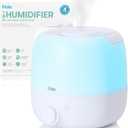 Frida Baby 3-in-1 Cool Mist Humidifier for Large Rooms, Top Fill Humidifier for Bedroom, Allergy Relief, 60 Hour Runtime + Nightlight, Auto Shut-Off, Quiet, Carry Handle, Essential Oil Diffuser (White)