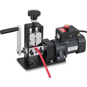 CREWORKS Automatic Wire Stripper Machine, Wire Stripper Electrical for 0.06"-0.9" (1.5-22 mm) Copper Wires with 3 Operation Modes, Wire Stripping Tool with Hand Crank for Scrap Wire Recycling