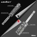 ASNOMY 12Pcs Wire Bore Brush for Drill,5/16"-1-3/16" Stainless Steel Wire Brush Bore Cleaning Brush Set for Power Drill Cleaning,Abrasive Drill Wire Brush with 1/4" Hex Shank