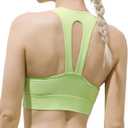 SIXIM Racerback Sports Bras for Women - Padded Seamless Medium Impact Support Womens Workout Tops - Wireless Bra (XXL)