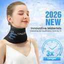 ONLYCARE Neck Ice Pack Wrap Gel - Upgraded Ice Packs for Neck Reusable, Hot and Cold Compress, Relief of Pain, Swelling, Sprains, Office Pressure, Black