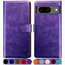 SUANPOT for Google Pixel 8 5G Wallet case with RFID Blocking Credit Card Holder,Flip Book PU Leather Protective Cover Women Men for Pixel 8 Phone case Purple