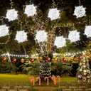 Christmas String Lights Outdoors,4 Pack 7.98" Sphere Ball Tree Garden Globe Lights for Home, Party, Christmas, Porch Patio,Wedding, Garden,Tree Decoration with Memory Function Plug (Cool White)