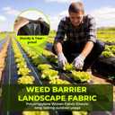 4ft x 300ft Weed Barrier Landscape Fabric, 3.2oz Heavy Duty Woven Geotextile Fabric, Block Gardening Mat Ground Cover, Weed Control Garden Cloth for Gardening Ground, Landscaping, Driveway