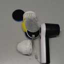 Electric Spin Scrubber, Cordless Shower Scrubber with Battery Level Display, 2 Speeds Electric Scrubber for Cleaning with 6 Replaceable Heads, Cleaning Brush for Bathroom/Sink/Window (White)