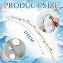 5.58 ft Coastal Decor Shell Garland Beach Mantel Swag Decor Seashell Starfish Centerpiece Garland Conch Beach Decorations for Table Wall Bedroom Home Dining Doorway Weddings