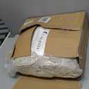 L'AGRATY Faux Rabbit Fur Blanket: 60" x 80" Twin Luxury Soft Fluffy Thick Fur Throw Blanket for Couch Bed Sofa - Cozy Plush Bubble Blankets for Winter: Flannel Fleece Decorative Blanket(Almond White)