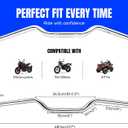 DREAMIZER 1 inch Motorcycle Handlebars, Universal 25mm Handlebars Motorcycle Bars for Bobber Cafe Race Dirt Bike and More