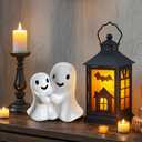 Cute Ghost Statue, Halloween Ghost Decoration, Ghost Statue, Finger Ghost Sculpture, Home Decor, Humorous Desktop Art Piece (Embrace Ghost)