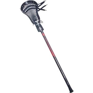 Lacrosse Complete Junior Stick with Shaft & Head,Red/Black Lacrosse Complete Junior Stick with Shaft & Head,Red/Black