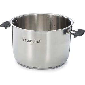 Instant Pot Stainless Steel Inner Cooking Pot with Handles, 6-Qt, Polished Surface, Rice Cooker, Stainless Steel Cooking Pot, Use with 6-Qt Duo Evo ,Pro & Pro Crisp