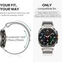 KADES Magnetic Milanese Loop Strap for Galaxy Watch 8 40mm 44mm/ Watch 8 Classic 46mm Watch Ultra/Ultra (2025) 47mm, Stainless Steel Mesh with Strong Magnet Clasp for Galaxy Watch 2025 (Titanium)