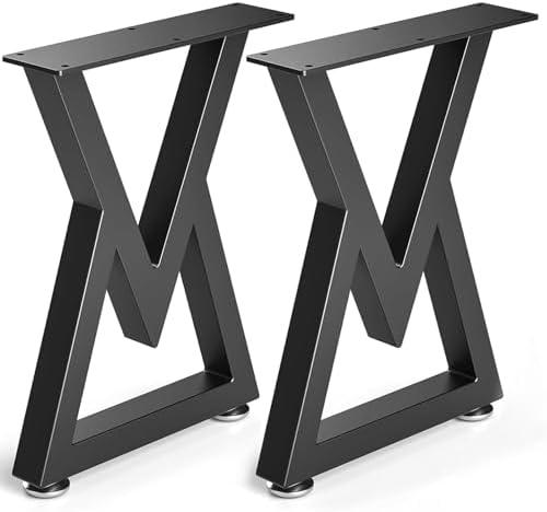 Likapop 28" Metal Coffee Table Legs, Diamond Shape Bench Legs, Heavy Duty Desk Legs, Black Metal End Table Legs, DIY Furniture Legs (H28” x W17.7”, Set of 2) Likapop 28" Metal Coffee Table Legs, Diamond Shape Bench Legs, Heavy Duty Desk Legs, Black Metal End Table Legs, DIY Furniture Legs (H28” x W17.7”, Set of 2)
