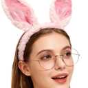 2 x 3PC Women Men Pink Ear Headband Rabbit Bunny Cosplay Props Glasses For Easter Christmas