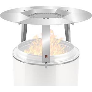 Heat Deflector Fit for Solo Stove Ranger 15", 304 Stainless Steel Heat Diffuser for Ranger Fire Pit with Grill Gloves & Fix Hoop, Capture and Redirect Warmth, Camping Accessory