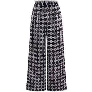 PRETTYGARDEN Casual Women's Pants 2026 Elastic Waist Palazzo Long Pajama Wide Leg Trousers Knit Fall Outfits with Pockets, Small
