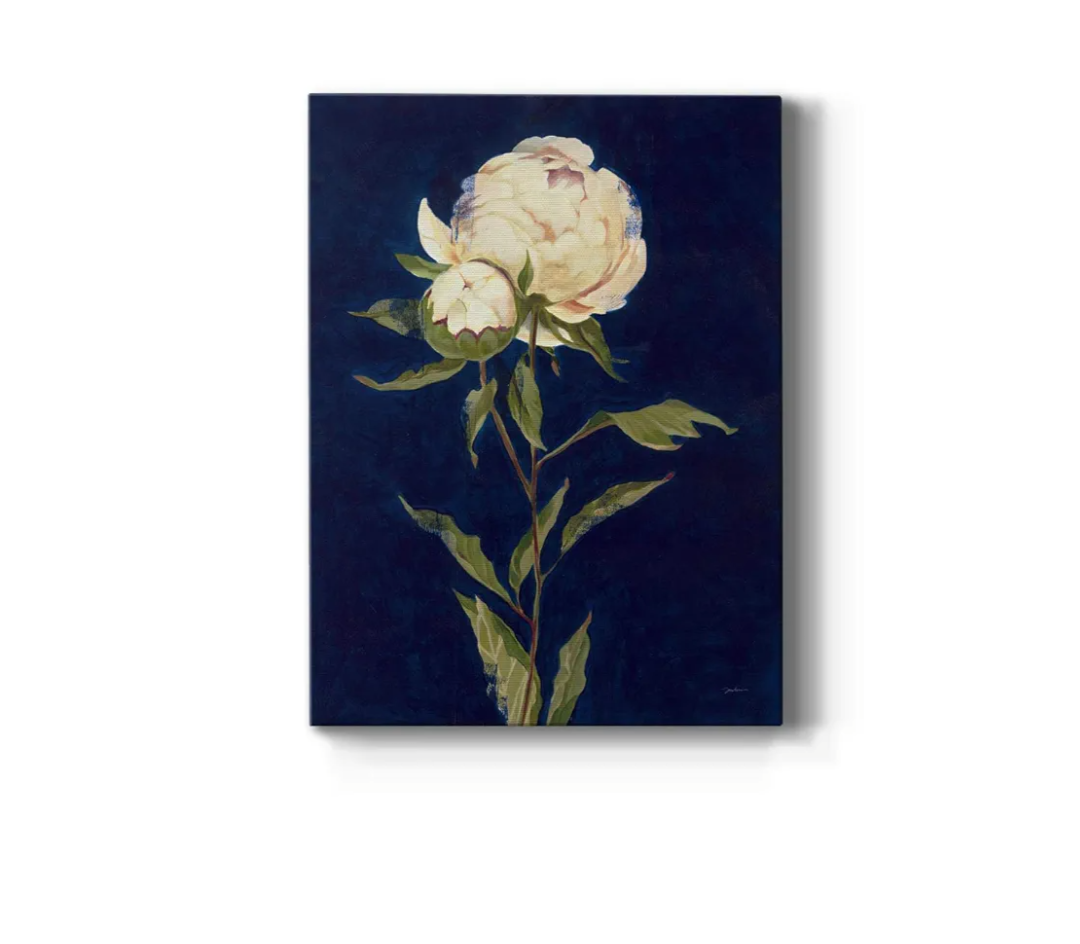 Wall Décor, Livingroom Wall Art,Rustic, Contemporary, Poster, PRETTY AS A PEONY II - Premium Gallery Wrapped Canvas 22X24