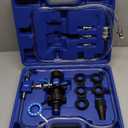 Orion Motor Tech Coolant Vacuum Refill Kit, Cooling System Vacuum Fill Tool with Leak Detector 5 Round Adapters 1 Conical Adapter, Radiator Coolant Fill Kit with Dual-Movement Gauge for Vacuum Leak