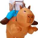 Inflatable Capybara Costume for Adult Blow Up Costumes Halloween Costumes Men Women Funny Ride on Animal Costume for Cosplay Party