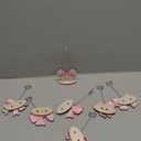 8 Pcs Pink Bow Place Cards Coquette Bow Reserved Seating Signs Table Number Holders Metal Wire Memo Clips Stands Bow Party Decorations for Wedding Bow Party Birthday Baby Shower Office