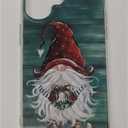 Hagkou Watercolor Christmas Gnome Phone Case Compatible with iPhone 17, Cute Winter Christmas Holiday Cover, TPU Bumper Phone Case Cover