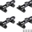 WellMade Swing Bar Door Lock Latch, Door Security Latch for Kids Safety and Home Security, Reinforcement Door Latch Guard ClaspOil Rubbed Bronze 4 Pack)