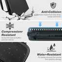 RHOTALL Carrying Case for Nintendo Switch 2 Model 2025, Protective Hard Shell Portable Travel Carry Case Pouch holds 10 Cartridges with Pockets for Switch 2, Waterproof & Slim Design, Black