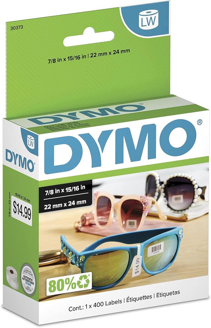 DYMO Authentic LW Price Tag Labels DYMO Labels for LabelWriter Printers White 15/16" x 7/8" 1 Roll of 403
