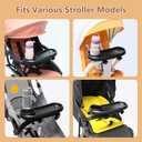Li&Zhao Universal Stroller Snack Tray 3-in-1 Detachable Stroller Snack Tray Attachment with Secure Phone Holder, Spill-Proof Cup Holders Compartments, Easy-Clean Universal Snack Tray for Stroller
