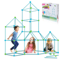 Kids Fort Building Kit 120 Pieces Construction STEM Toys for 3 4 5 6 7 8 9 10 11 12 Years Old Boys and Girls Ultimate Forts Builder Gift Build DIY Educational Learning Toy for Indoor & Outdoor