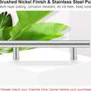 SUNRIVER 36 Pack Kitchen Cabinet Handles 26 Pack Cabinet Pulls Brushed Satin Nickel 10 Pack Cabinet Door Knobs 3-3/4" Hole Center Stainless Steel Cabinet Hardware for Drawer