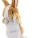 Bunny Hand Puppets Rabbit Plush Animals Toys for Kids Imaginative Pretend Play Storytelling (Brown)