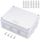 Zulkit Junction Box ABS Plastic Dustproof Waterproof IP65 Universal Electrical Boxes Project Enclosure White 7.9 x 6.1 x 3.1 inch (200 x155 x 80mm)